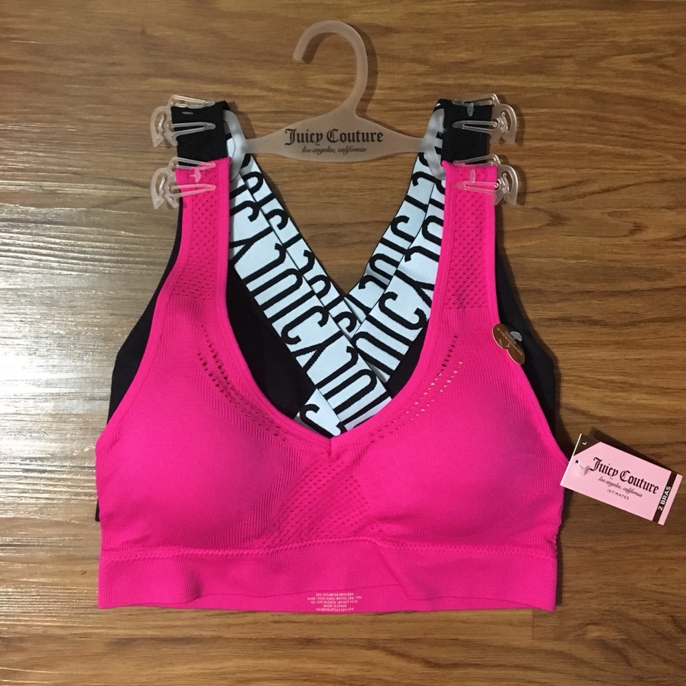 *NWT* Juicy Couture 2 Pack Padded Criss-Cross Sports Bras
